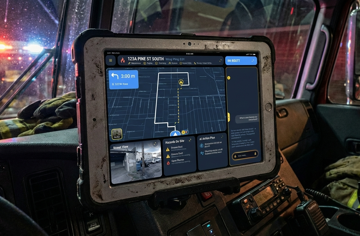 Responder app on tablet